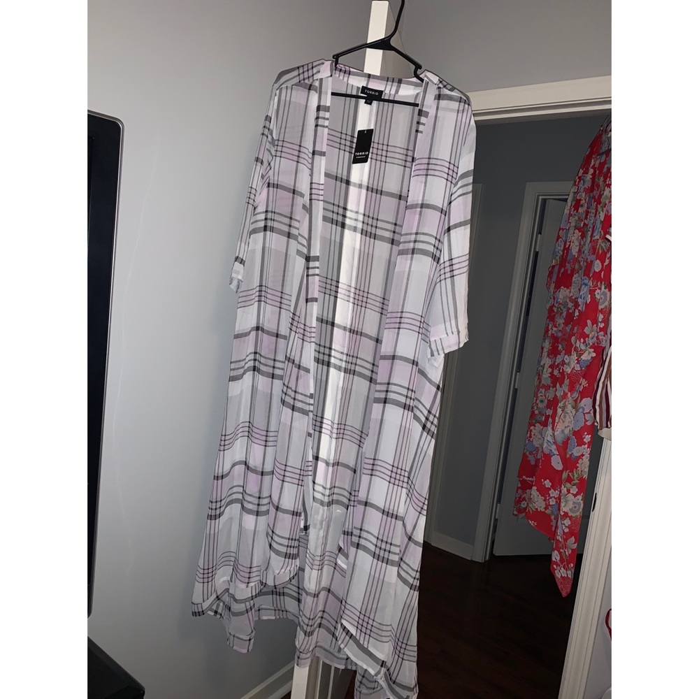 Torrid plaid duster